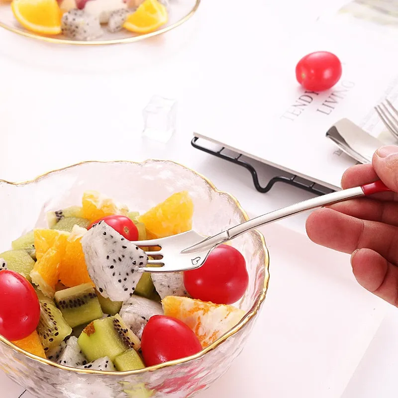 7pcs Set Creative Heart-shaped Spoon Shovel Spoon Tip Shovel