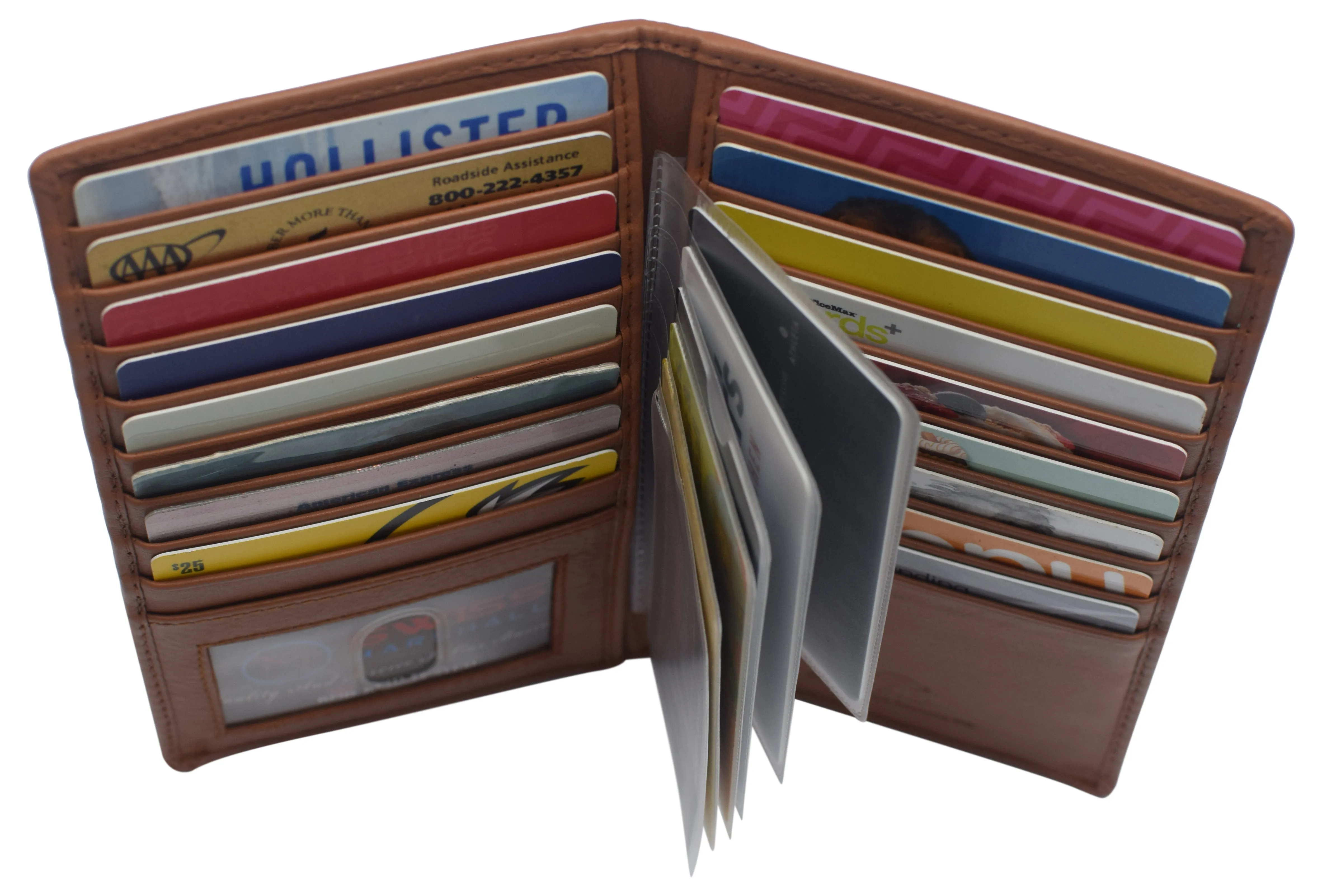 Swiss Marshall RFID Blocking Genuine Leather Mens Long ID 17 Credit Card Security Wallet Colors
